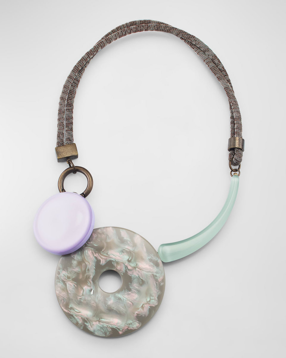 Asymmetric Circular Pendant Necklace